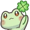 Sticker 🍀 Mint the Frog @uwuBerry