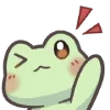 Sticker 🫡 Mint the Frog @uwuBerry