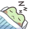 Sticker 😴 Mint the Frog @uwuBerry