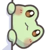 Sticker 😶‍🌫️ Mint the Frog @uwuBerry