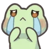 Sticker 😭 Mint the Frog @uwuBerry