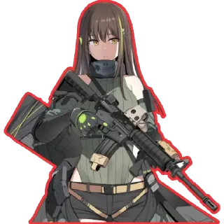 Телеграм стикер 🔫 girl With arms  🔫 @Anak_kucing_stiker