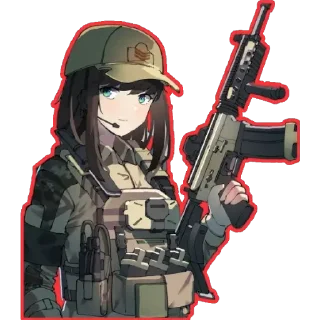 Sticker 🔫 girl With arms  🔫 @Anak_kucing_stiker