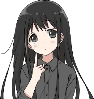 Sticker 🤔 чернявка тян @qwdomino