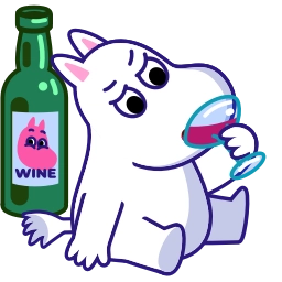 Телеграм стикер 🍷 Moomin