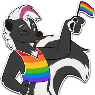 Telegram sticker 🏳️‍🌈 Niko and Fink