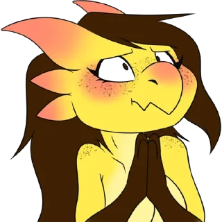 Telegram sticker 😐 Fawn by @FawnKobold
