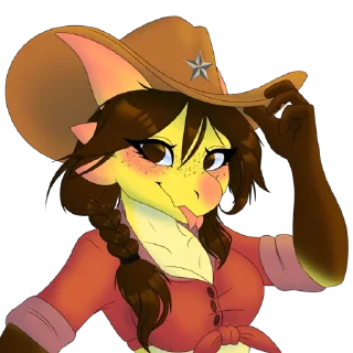 Sticker 🤠 Fawn by @FawnKobold