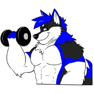 Telegram sticker 💪 OmegaHusky