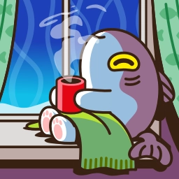 Telegram sticker ☕️ Котокарп Гектор @TgSticker