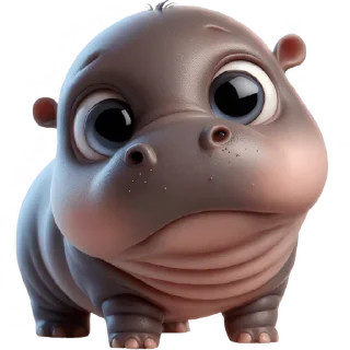 Telegram sticker 😐 Малыш-бегемотик (Б) @Nyasticks