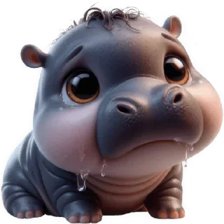Telegram sticker 🥵 Малыш-бегемотик (Б) @Nyasticks