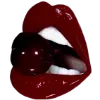 Video sticker 👄 red ➜ @emoji1
