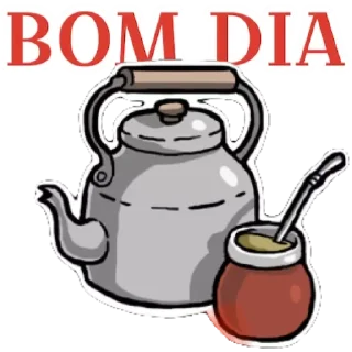 Телеграм стикер ☀ Bom dia tarde noite