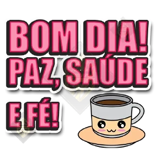 Телеграм стикер ☀ Bom dia tarde noite