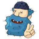Sticker ✋ Бомжик Сенька
