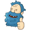 Video sticker 👍 Бомжик Сенька