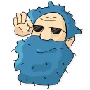 Telegram sticker 😎 Бомжик Сенька