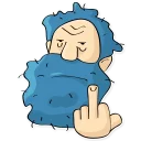 Telegram sticker 🖕 Бомжик Сенька