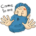 Telegram sticker 😘 Бомжик Сенька