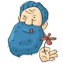 Telegram sticker 😏 Бомжик Сенька