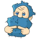 Telegram sticker 😢 Бомжик Сенька