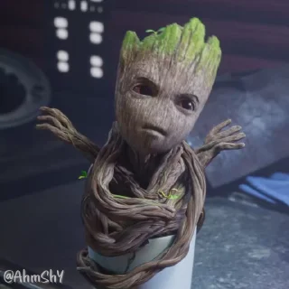 Video sticker 🪵 - ᗷY @ahMshY 𓉮 . Groot