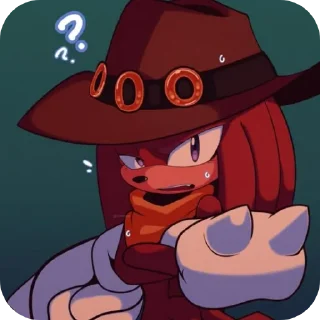 Telegram sticker 🎩 Knuckles the echidna part 2 @KnucklesTheRedEchidna