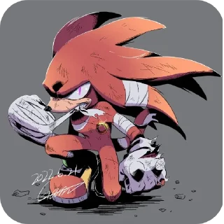 Telegram sticker 🐦 Knuckles the echidna part 2 @KnucklesTheRedEchidna