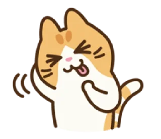 Telegram sticker 😝 Chewy the Kitty | @cutestickers4you