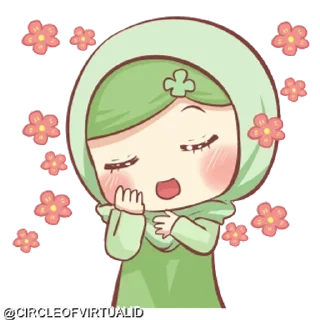 Telegram sticker 🖤 @CIRCLEOFVIRTUALID hijab girl