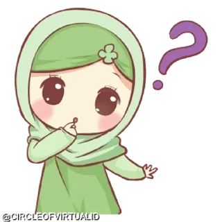 Sticker 😲 @CIRCLEOFVIRTUALID hijab girl