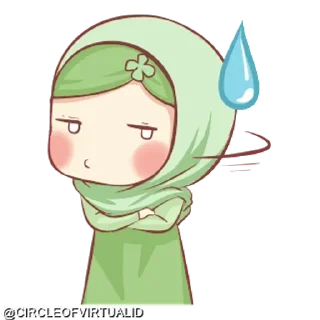 Telegram sticker 😒 @CIRCLEOFVIRTUALID hijab girl