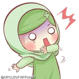 Telegram sticker 😱 @CIRCLEOFVIRTUALID hijab girl