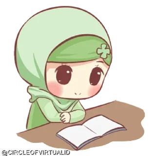 Telegram sticker ☺️ @CIRCLEOFVIRTUALID hijab girl