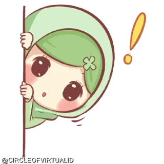 Telegram sticker 😲 @CIRCLEOFVIRTUALID hijab girl
