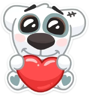 Telegram sticker ❤️ >_<