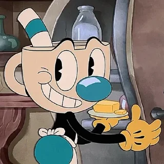 Telegram sticker 💙 Mugman my beloved :: @fStikBot