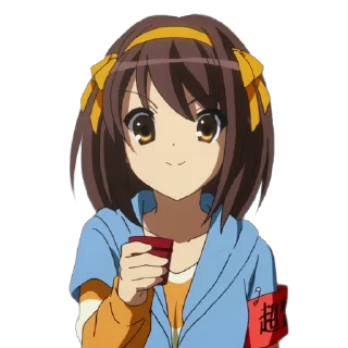 Telegram sticker 🍺 Haruhi Suzumiya