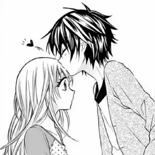 Sticker 🖤 B/W Manga love ~ @Stickerabad