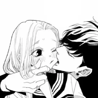 Video sticker 🖤 B/W Manga love ~ @Stickerabad