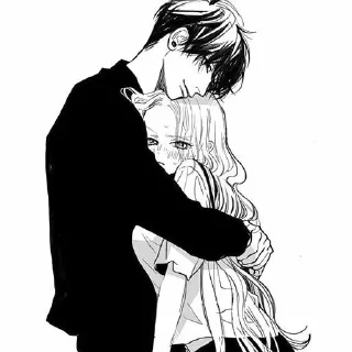 Video sticker 🖤 B/W Manga love ~ @Stickerabad