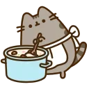 Video sticker 🍜 pusheen ➜ @emoji1