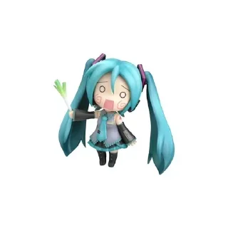 Telegram sticker 😳 Miku