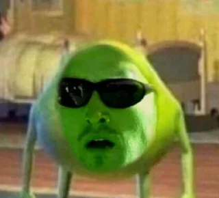 Telegram sticker 😎 Green Wazowski