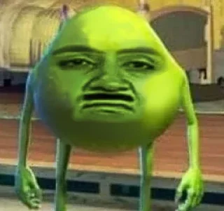 Sticker 🤨 Green Wazowski