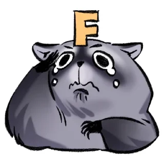 Telegram stiker 💀 Racoon Hela by Denoro