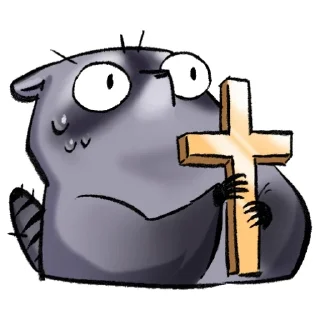 Telegram stiker 😱 Racoon Hela by Denoro