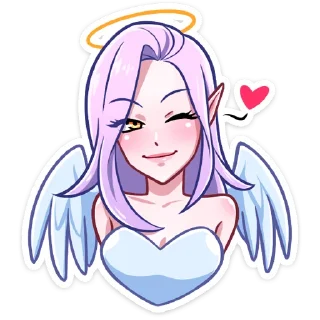 Sticker ❤️ Ангелица Вайолет (@TgSticker)