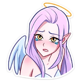 Телеграм стикер 😥 Ангелица Вайолет (@TgSticker)
